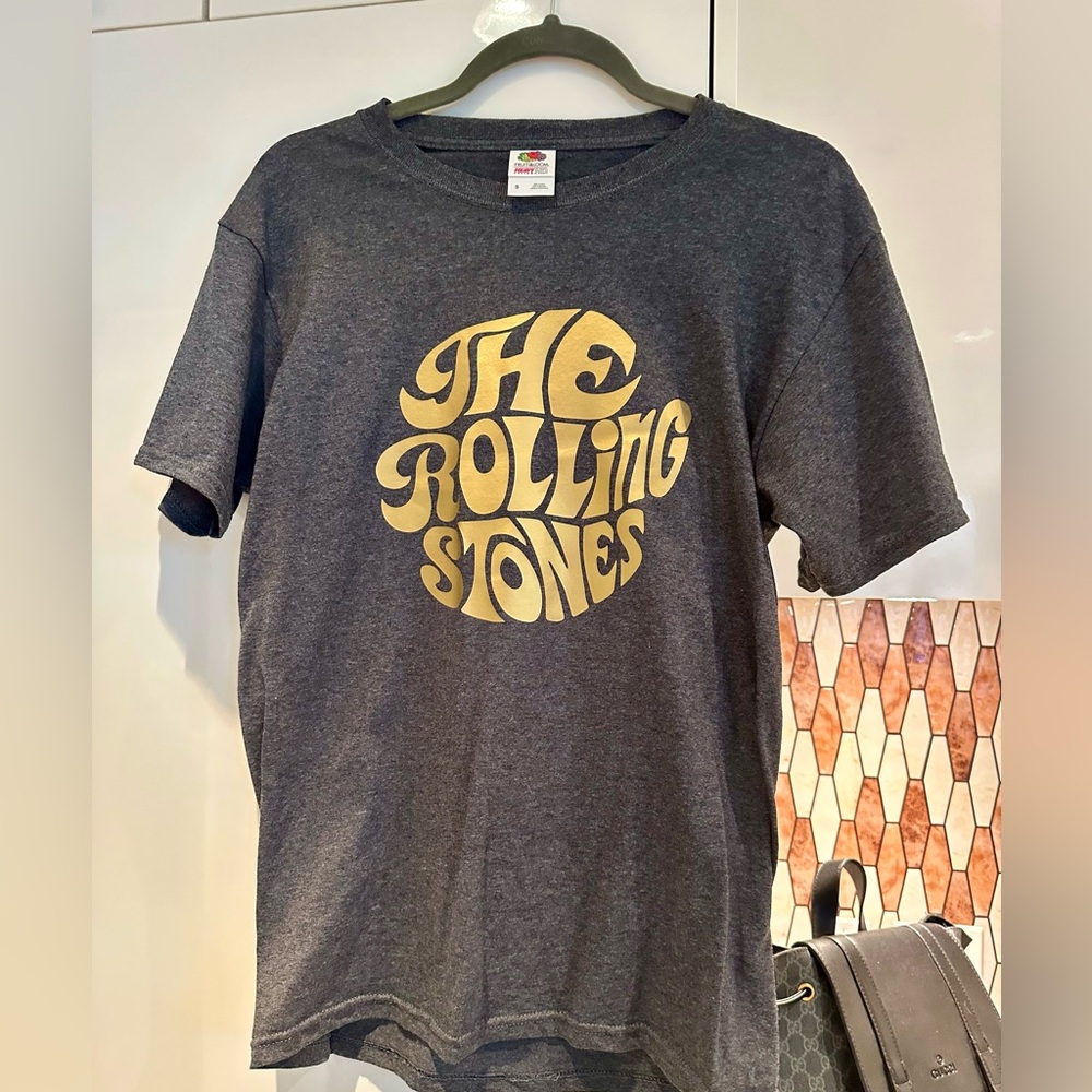 The Rolling Stones t shirt - Charcoal and Gold